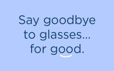 Good byeeee glasses